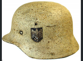 Restored Winter camo German helmet M40, Wehrmacht
