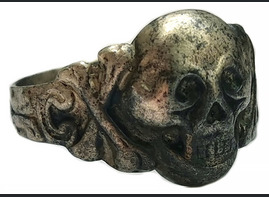 Third Reich ring with skull / from Stalingrad