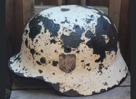 Winter camo Wehrmacht helmet M35 / from Kalinin