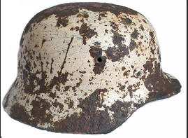 Winter Camo German helmet M40 / from Stalingrad
