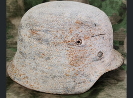 Restored Winter Camo German helmet M42