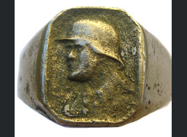 Ring "German soldier in helmet" / from Kursk