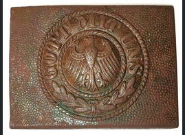Weimar Republic belt buckle "Gott mit Uns" / from Insterburg
