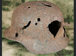 German helmet M35 / from Staraya Russa