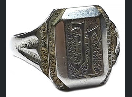German Ring with initials / from Leningrad