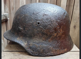 German helmet M40 / from Demyansk pocket