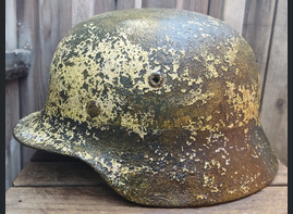 Winter camo Luftwaffe helmet M40 / from Stalingrad