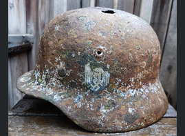 Winter Camo Wehrmacht helmet M40 / from Smolensk