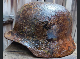 German helmet M40 / from Smolensk