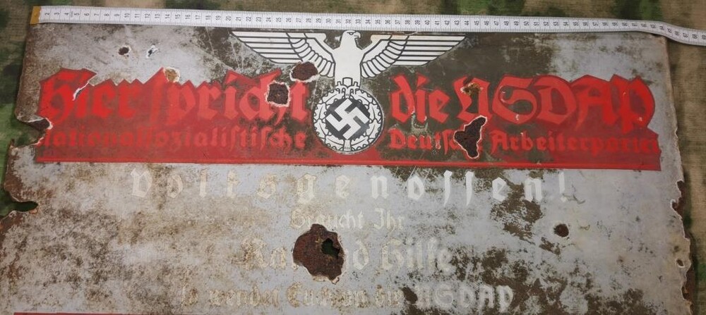 Reich Emailletafel Blechtafel NSDAP / from Königsberg