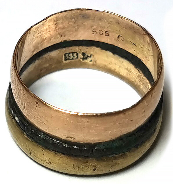 German double gold engagement Ring / from Königsberg