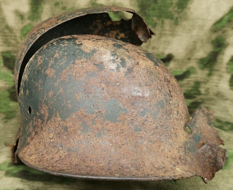 Waffen SS helmet M35 / from Demyansk pocket