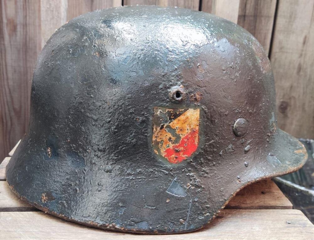 Wehrmacht helmet M35 DD / from Demyansk pocket