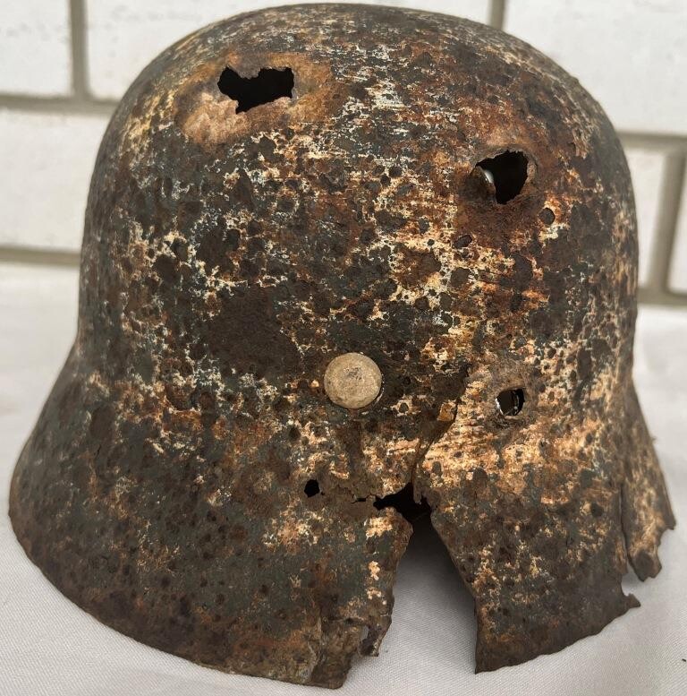 Winter camo helmet M35 DD / from Stalingrad