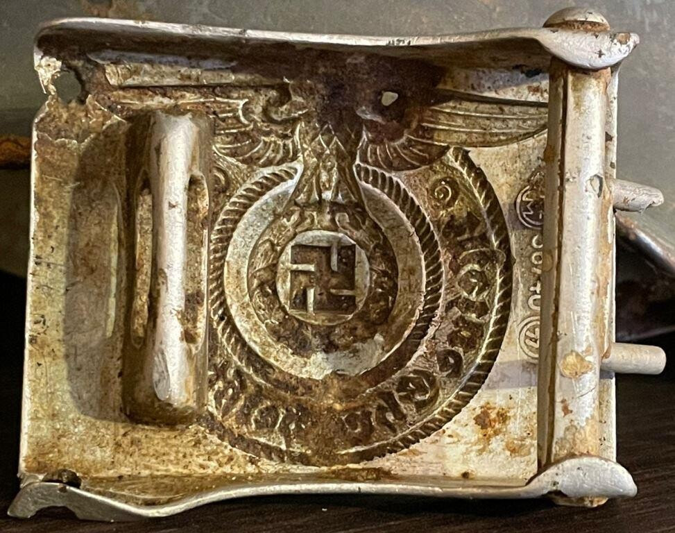 Belt buckle Waffen SS "Meine Ehre heißt Treue" / from Staraya Russa