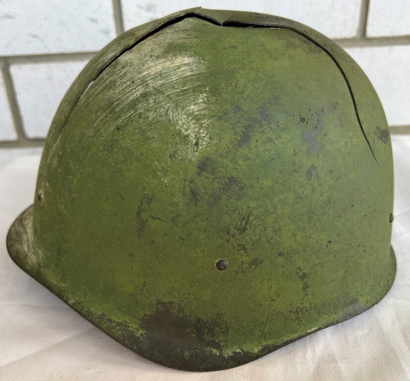 Winter camo Soviet helmet SSh40 / from Stalingrad