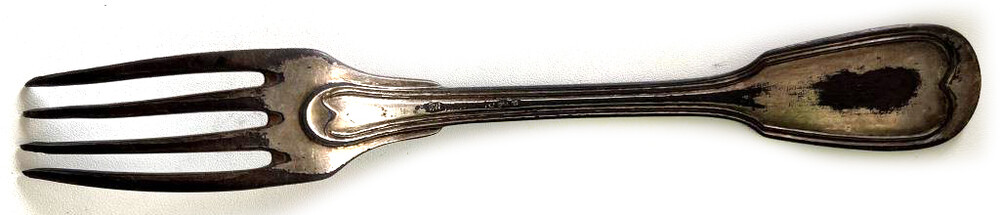 German fork with an inscription / from Novgorod
