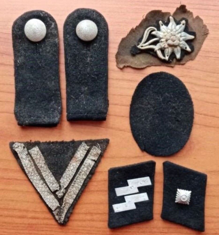 Waffen SS helmet + SS-items / from Karelia