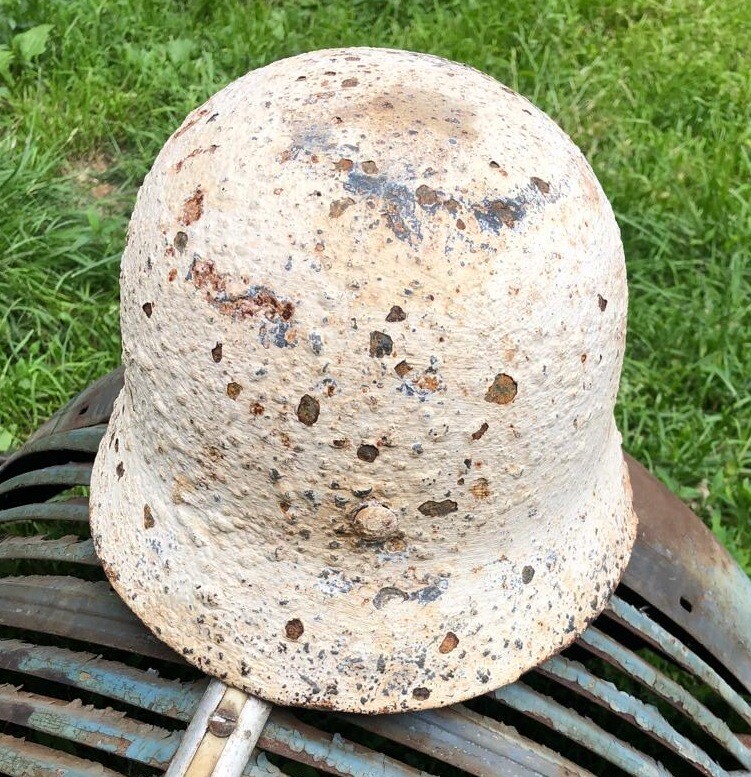 Winter camo helmet M35 (3rd Jaeger Division of the Wehrmacht) / from Murmansk 