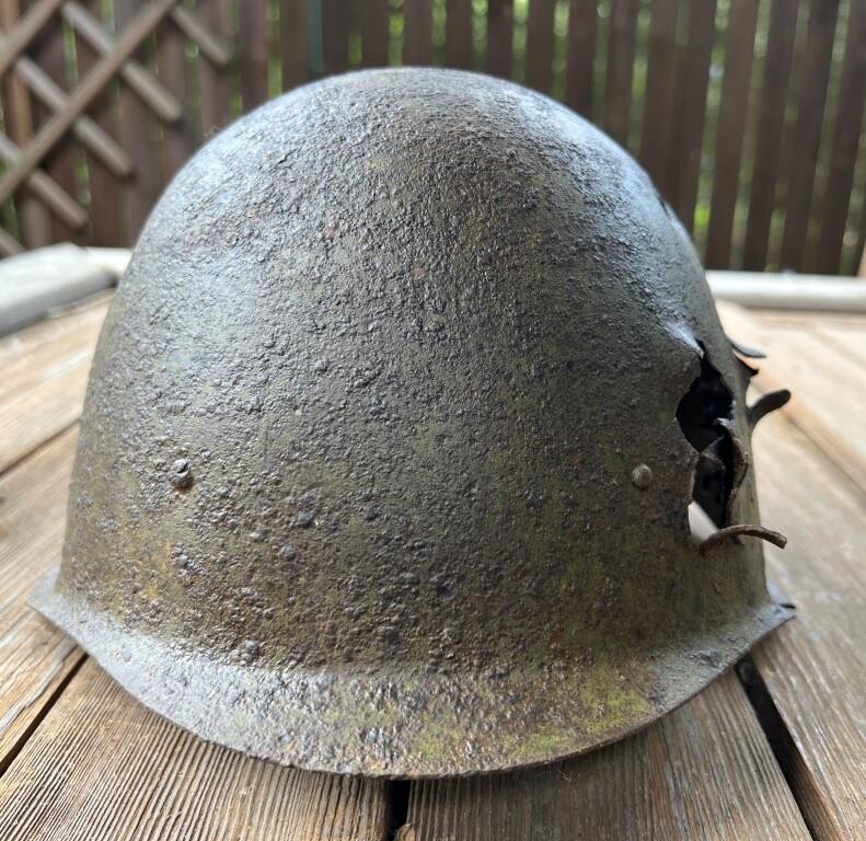 Soviet helmet SSh40 / from Stalingrad