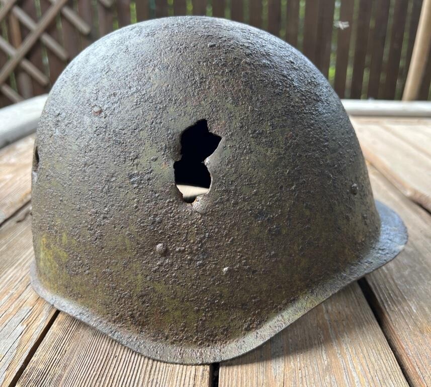 Soviet helmet SSh40 / from Stalingrad