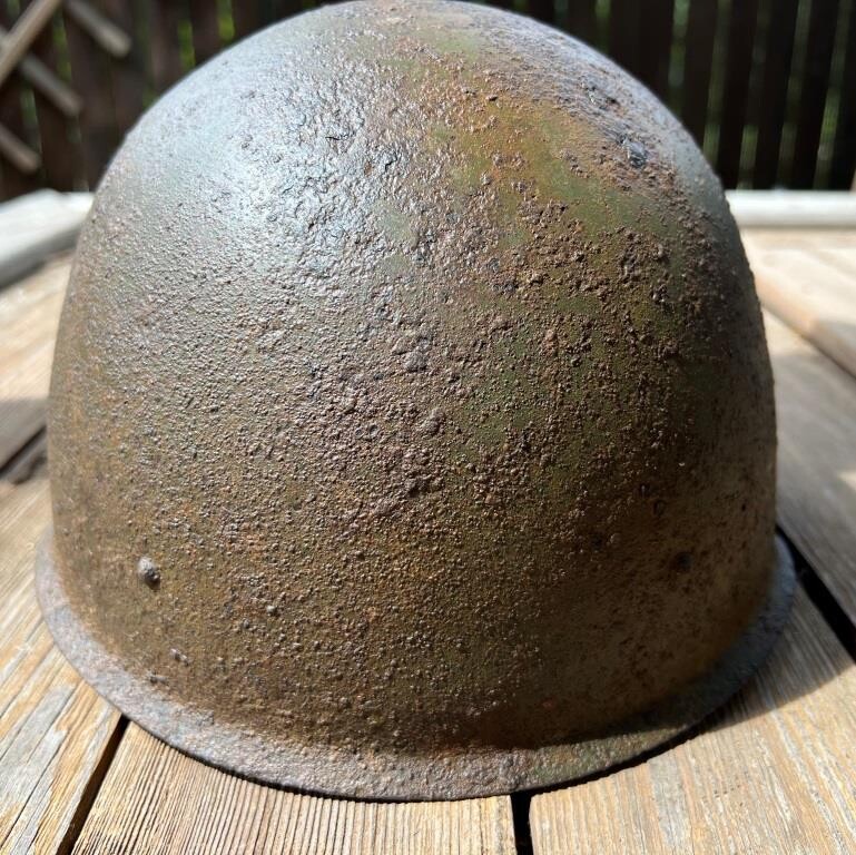 Soviet helmet SSh40 / from Stalingrad