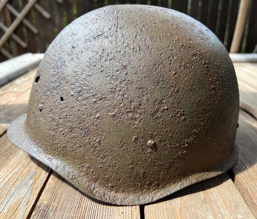 Soviet helmet SSh40 / from Stalingrad