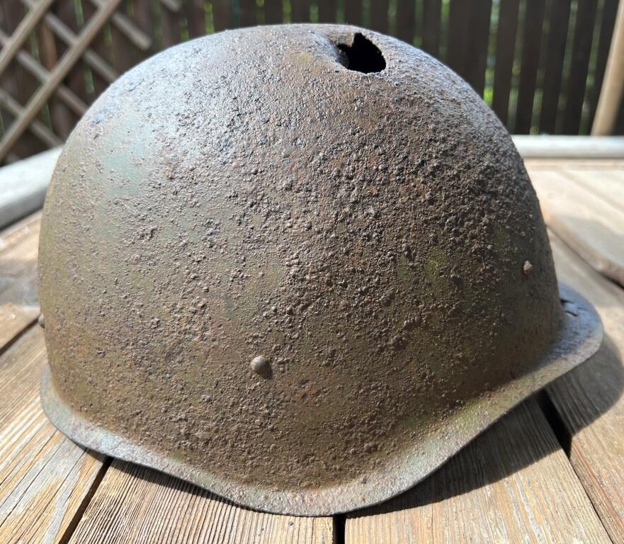 Soviet helmet SSh40 / from Stalingrad