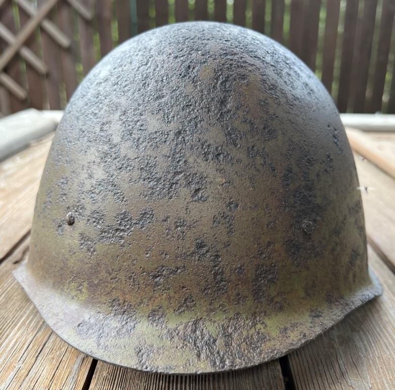 Soviet helmet SSh40 / from Stalingrad 