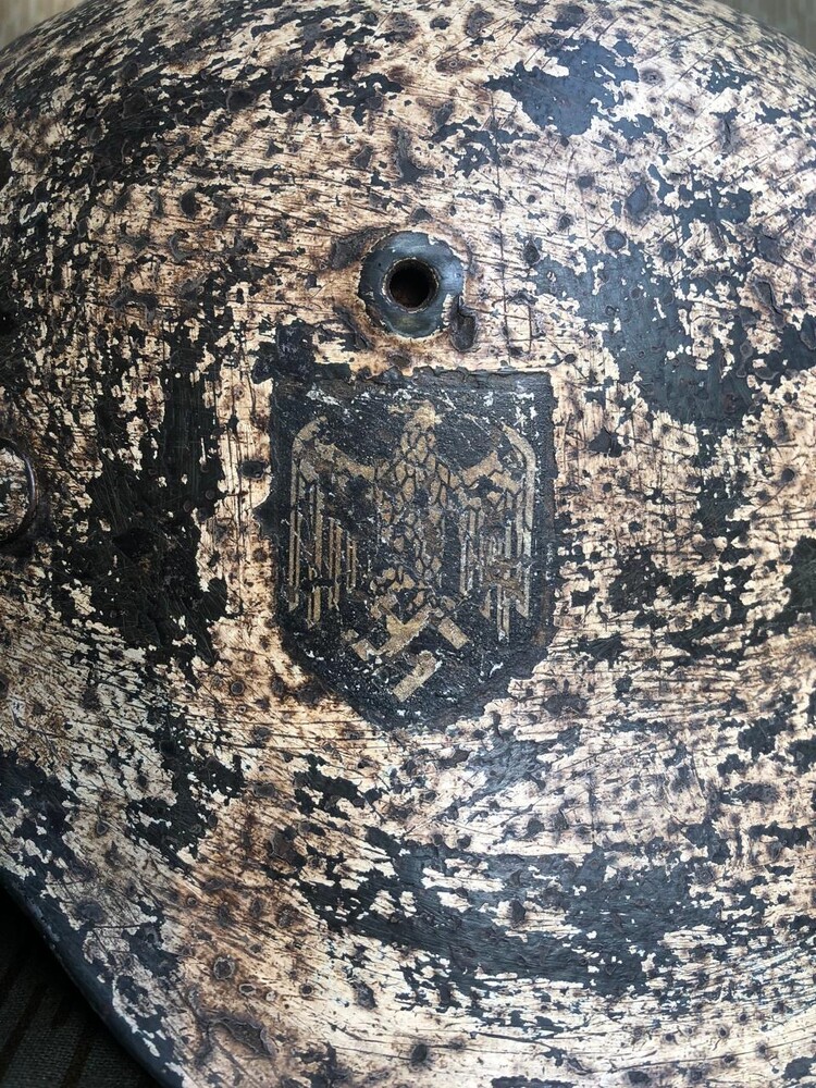 Restored Wehrmacht helmet M42, Waffen SS