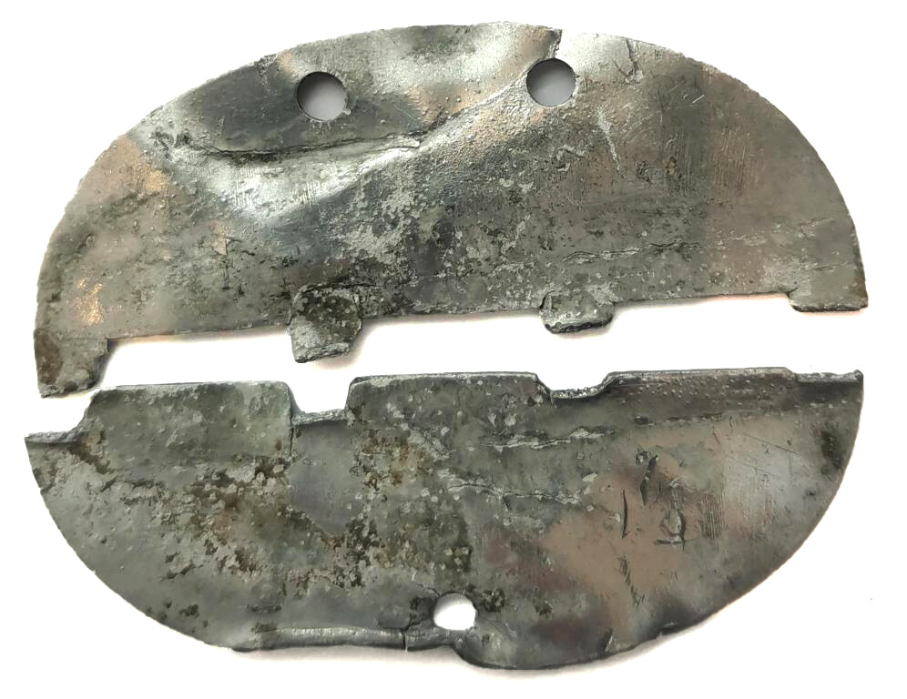 German dogtag Кol. Bau. btl. 110 / from Stalingrad