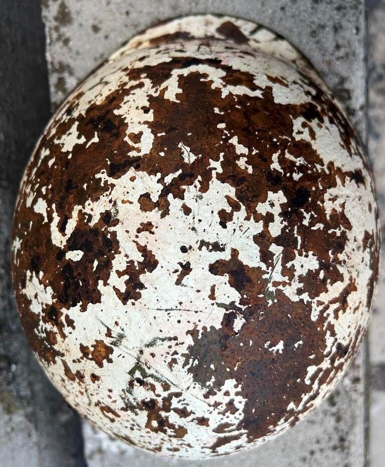 Winter camo Soviet helmet SSh39 / from Leningrad 