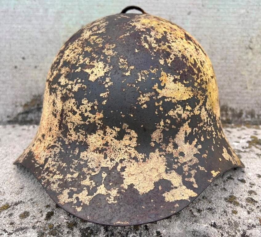 Winter camo Soviet helmet SSh36 / from Leningrad 