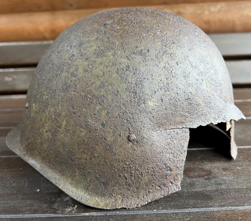 Soviet helmet SSh40 / from Stalingrad