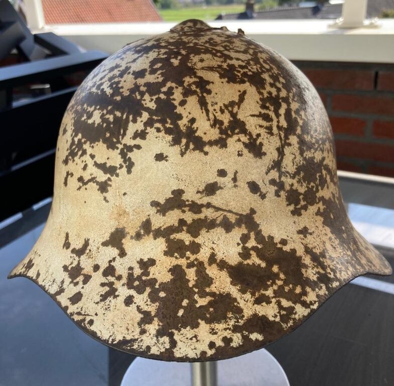 Winter camo Soviet helmet SSh36 / from Murmansk