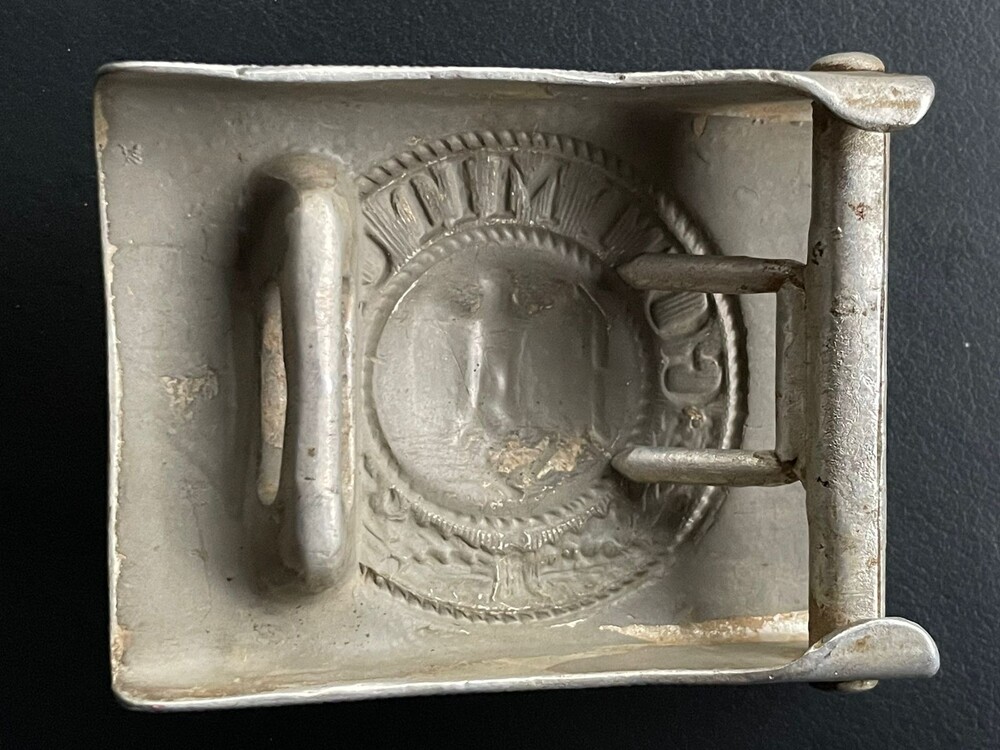  Wehrmacht belt buckle "Gott mit Uns" / from Stalingrad