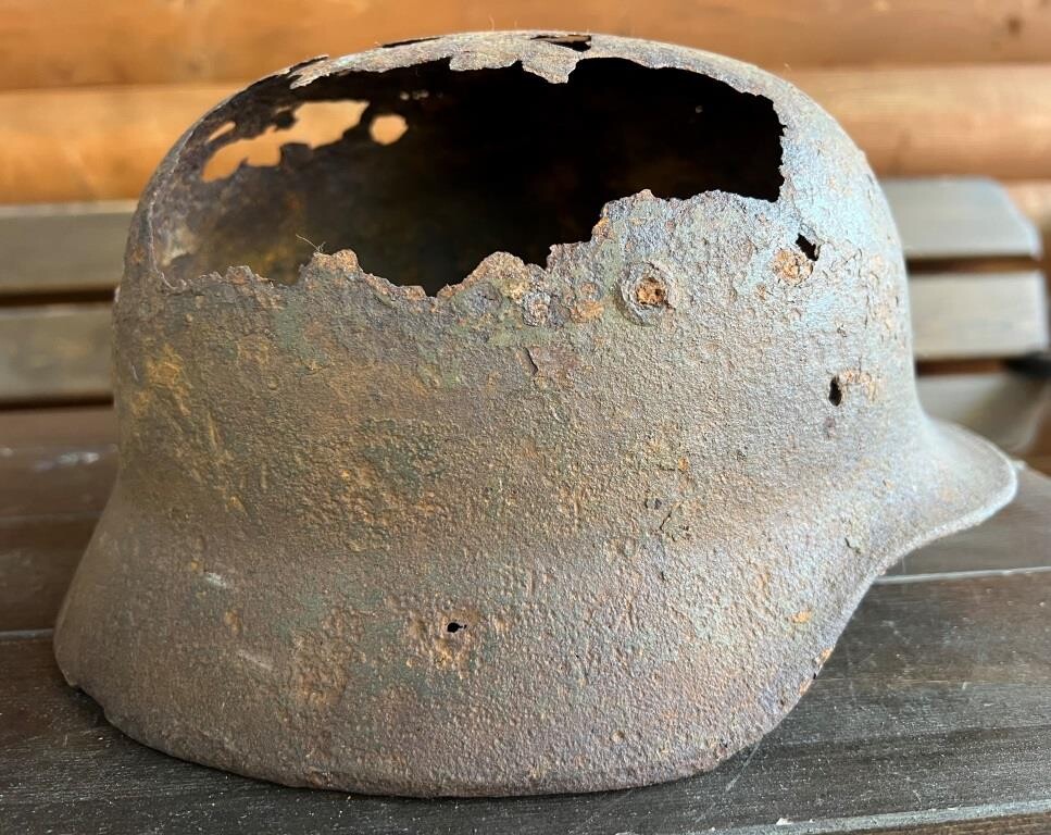 German helmet M40 / from Stalingrad