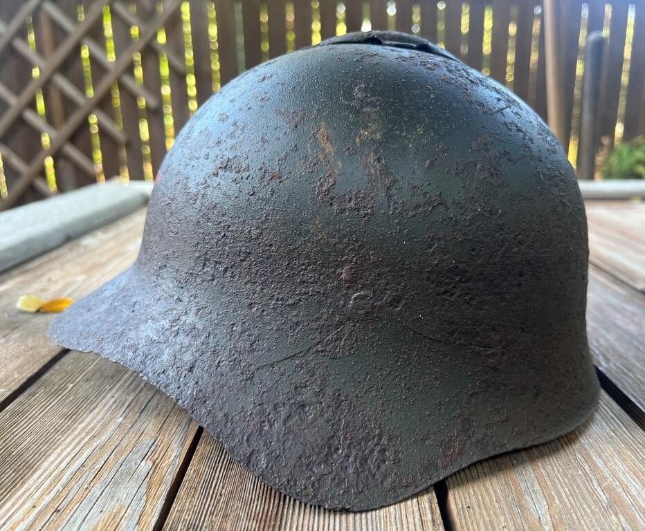 Soviet helmet SSh36 / from Stalingrad 