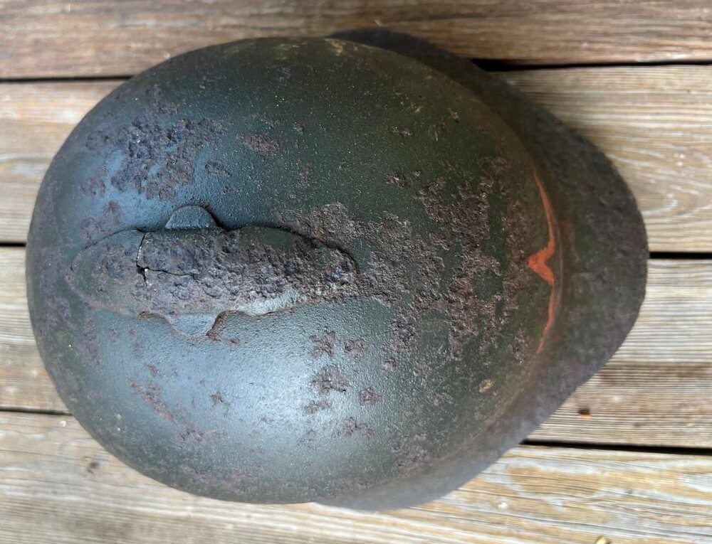 Soviet helmet SSh36 / from Stalingrad 