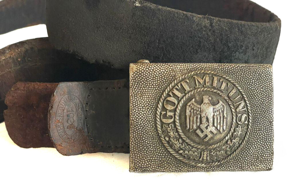 Wehrmacht belt with buckle "Gott mit Uns" / from Stalingrad