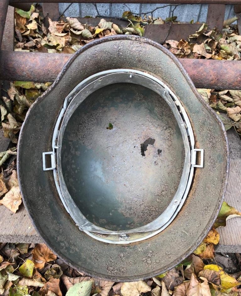 Ordnungspolizei helmet M35 / from Stalingrad