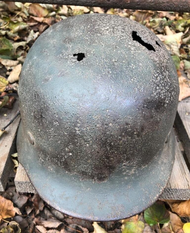 Ordnungspolizei helmet M35 / from Stalingrad