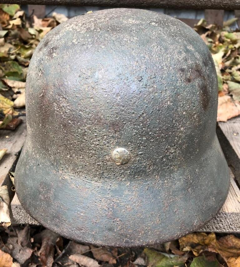 Ordnungspolizei helmet M35 / from Stalingrad