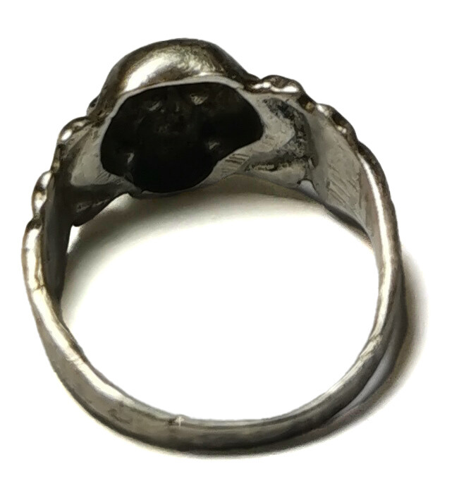 German silver skull ring / from Konigsberg