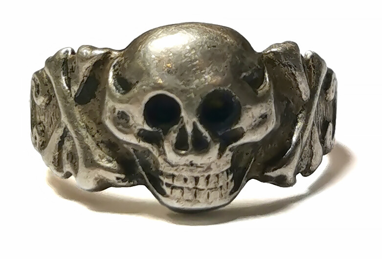 German silver skull ring / from Konigsberg