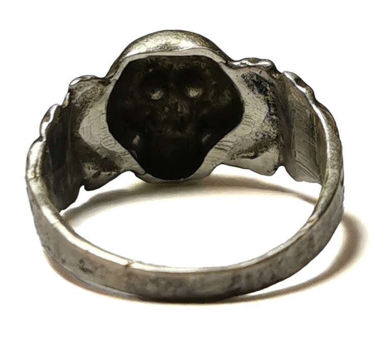 German silver skull ring / from Konigsberg