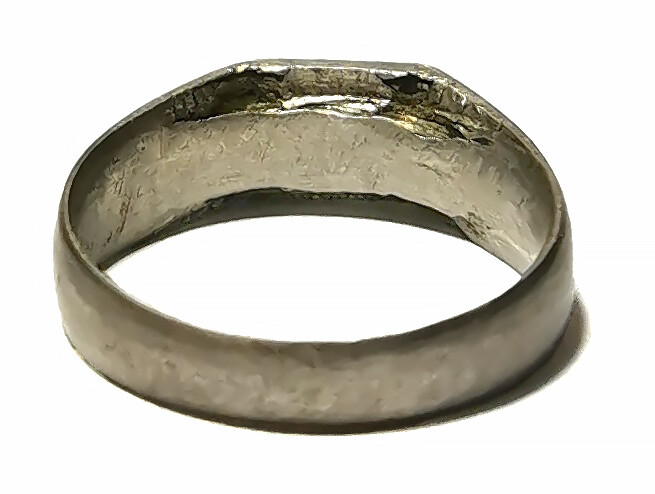 German silver initials ring / from Kursk