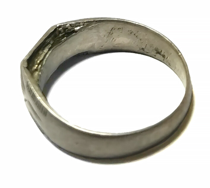 German silver initials ring / from Kursk