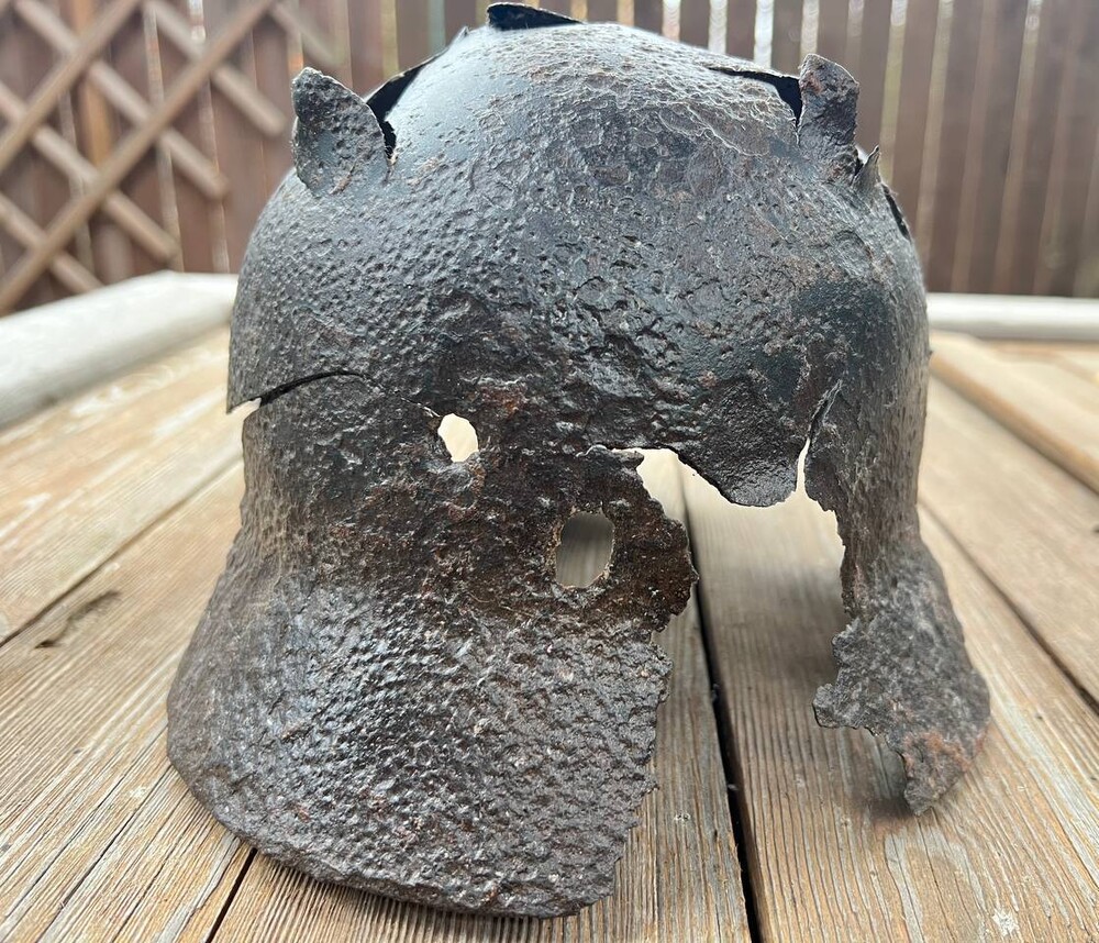 Waffen SS helmet M35 / from Demyansk