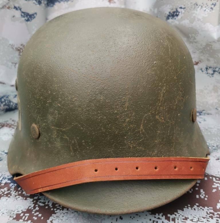 Restored German helmet M35 DD, Waffen SS